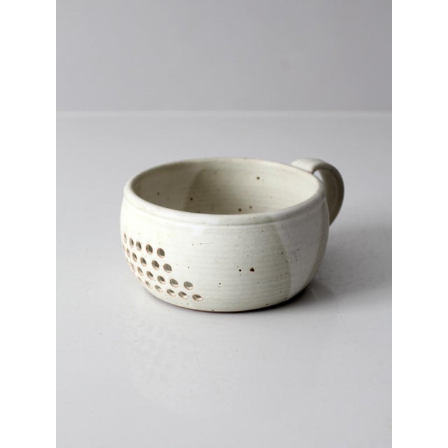 Contemporary Vintage Handmade Studio Pottery Berry Bowl For Sale - Image 3 of 11