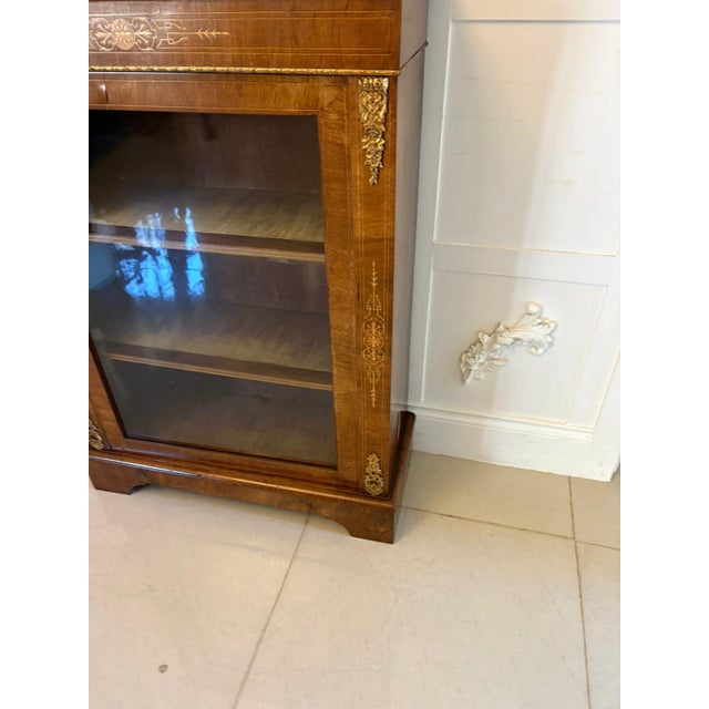 Antique Victorian Walnut Pier Cabinet with Ormolu Mounts, 1860s For Sale - Image 4 of 9