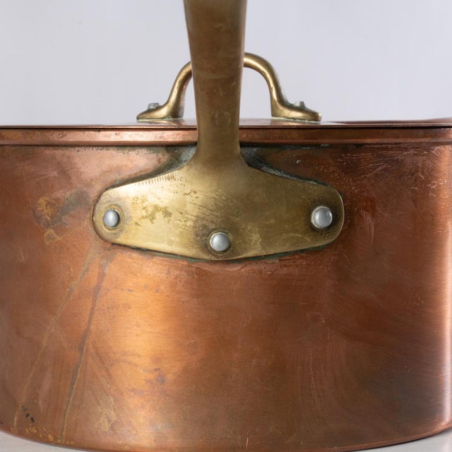 Mid 20th Century Six Piece Set of Copper Pots and Pans For Sale - Image 14 of 18
