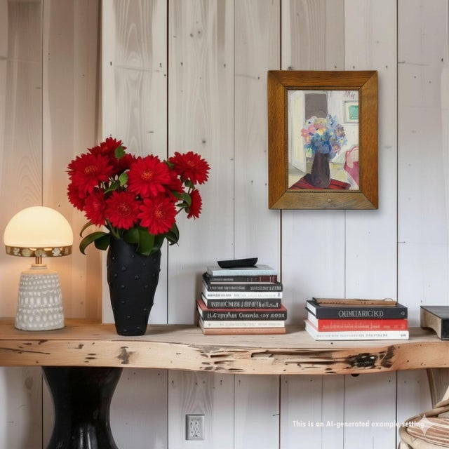 Alexander Michael Oil Painting of Still Life with Flower Bouquet 1969 This charming original painting by Alexander...