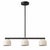 Modern Linear Chandelier 3 Light, Matte Off White Dome Pendant Light Brass Dining Room Fixture, Kitchen Island Lighting, Minimalist Light For Sale - Image 9 of 16