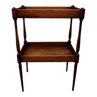 Antique English Regency Style 2 Tier Side Table For Sale