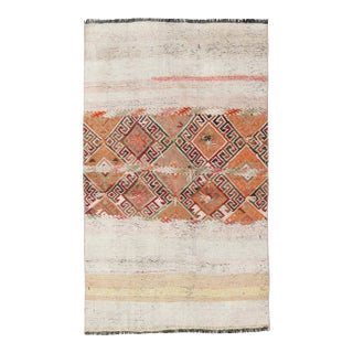 Vintage Decorative Turkish Kilim Rug - 3`1″ X 5`2″ For Sale