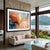 A fluid abstract composition of translucent, flowing forms in warm peach, coral, ivory, and soft gold, intertwined with...