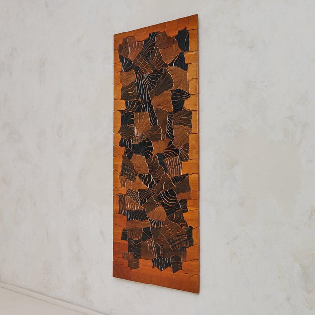1980s Monumental French Multi Wood Wall Sculpture by Lucien Bénière For Sale - Image 5 of 11