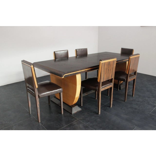 Art Deco Style Italian Maple & Zebrawood Dining Chair, 1940s For Sale - Image 14 of 15