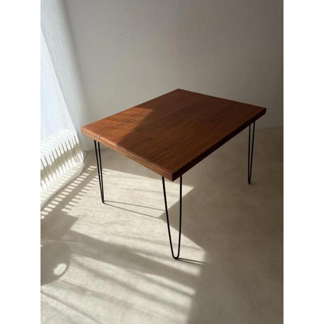 Danish Teak Dining Table with Hairpin Legs, 1960s For Sale - Image 10 of 10