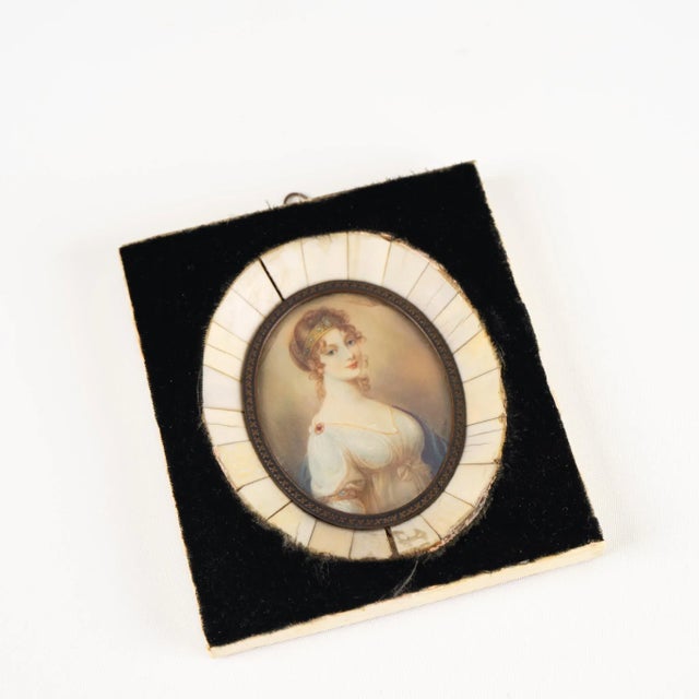 Antique 19th Century Miniature Portrait of Queen Louise For Sale In New York - Image 6 of 10