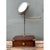 Vintage Brass and Wood Campaign Vanity Mirror For Sale - Image 9 of 12