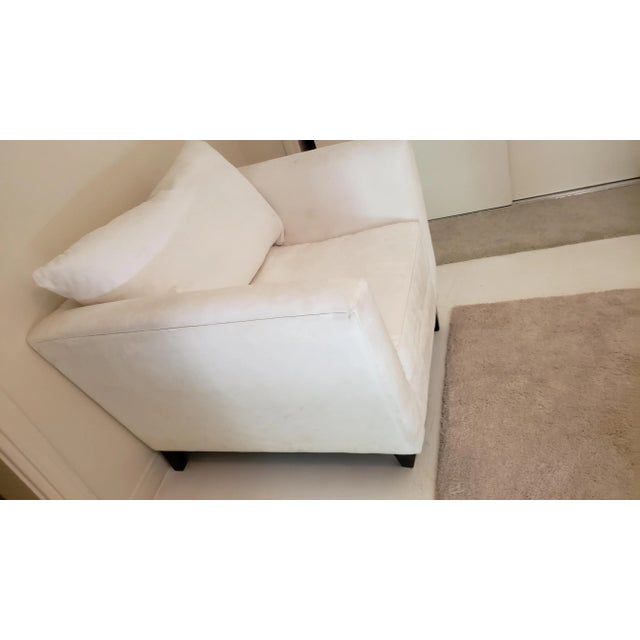 White Custom Made White Deep Armchair For Sale - Image 8 of 9