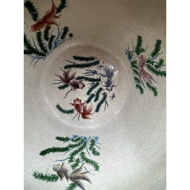 Hand-Painted Satsuma Raku Ceramic Fish Tank, 1890s For Sale - Image 10 of 16
