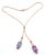 Contemporary Bulgari Rose Gold Amethyst Chalcedony Tourmaline Lariat Necklace For Sale - Image 3 of 15