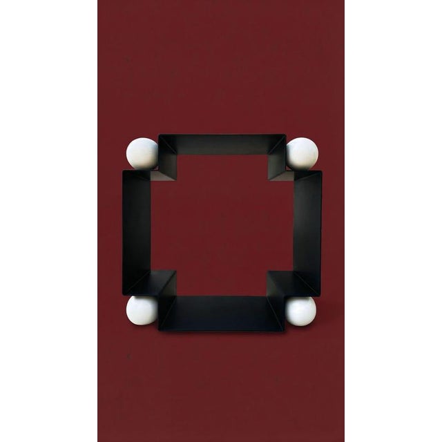 Black Yin Yang Side Table in Steel and Porcelain by Auste Ost For Sale - Image 8 of 17