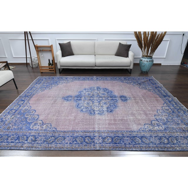 Persian 1970s Vintage Persian Handmade Wool Cotton Area Rug For Sale - Image 3 of 11