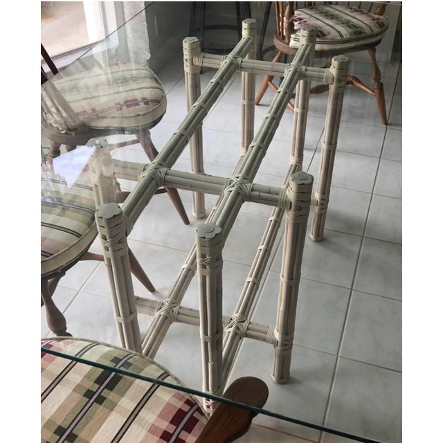 McGuire Style large Bamboo table for 6-8 people. Highly sought after style, original price 9800$. Beautifully enameled in...