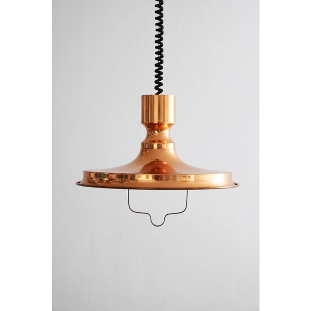 Large Danish Copper Ship Lamp Pendant Light by Vitrika, 1960s For Sale - Image 9 of 9