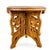 Vintage Carved Folding Plant Stand Teak Wood With Inlay Detailing For Sale - Image 4 of 11
