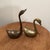 Mid-Century Modern Mid Century Modern Pair of Vintage Solid Brass Swan Figurines For Sale - Image 3 of 12
