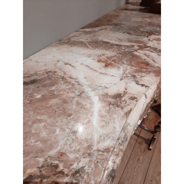 19th Century French Pink Marble Mantelpiece For Sale - Image 9 of 14