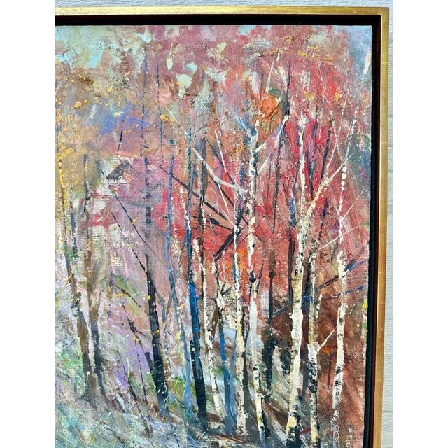 2010s Mykola Bodnar – Autumn Forest Landscape (Original Oil Painting) Framed For Sale - Image 5 of 12