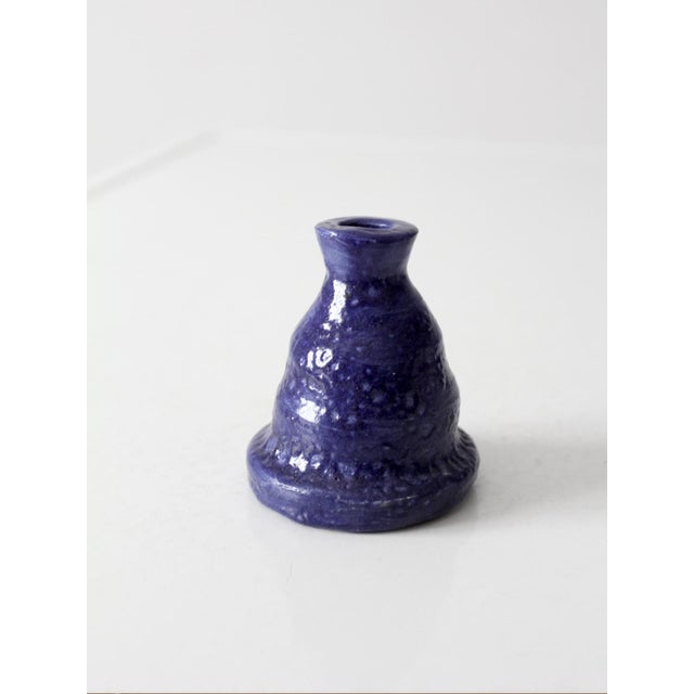 Vintage Handmade Studio Pottery Vase For Sale - Image 10 of 10