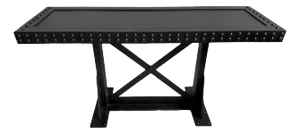 Vintage Industrial Iron X Rivet Console Table