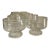 Mid 20th Century Anchor Hocking Cubist Footed Dessert Cups - Set of 10 For Sale