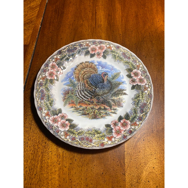 English 1 Churchill China Thanksgiving 10” Dinner Plate For Sale - Image 3 of 8