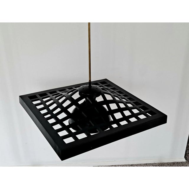 Black 1980s Italian Contemporary Chandelier by Gimo Fero For Sale - Image 8 of 9