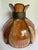 Mid 20th Century Amber Slag Glass Scalloped Pendant Lamp Shade For Sale In Los Angeles - Image 6 of 10