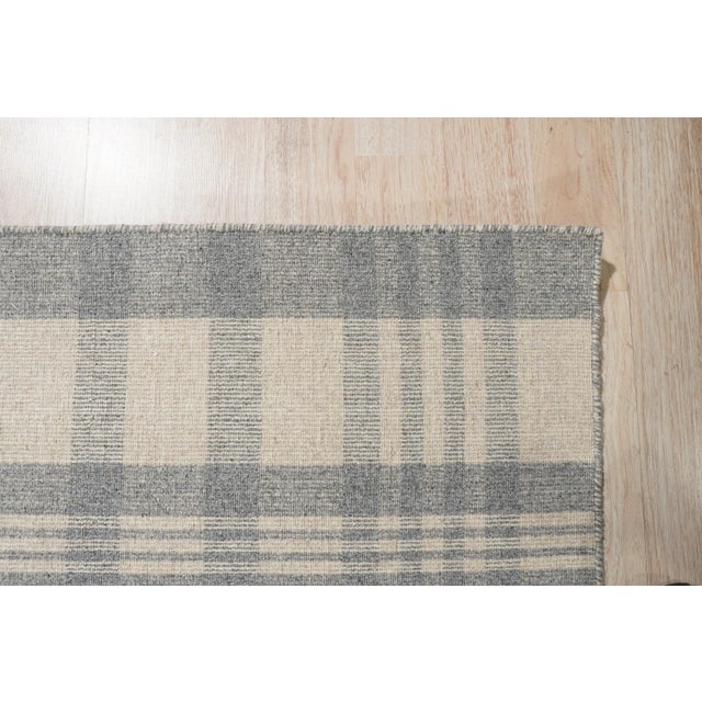 12x15 Handcrafted Vibrant Gray Geometric Modern Flatweave Wool Carpet Rug For Sale - Image 4 of 6