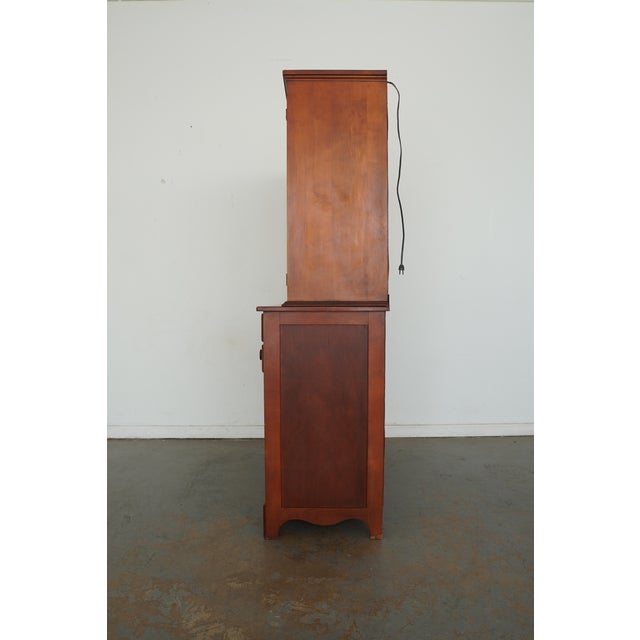 Wood Vintage Traditional China Cabinet Hutch For Sale - Image 7 of 17