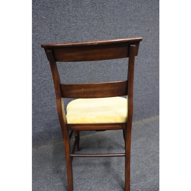 Wood L. Hitchcock Cherry Desk Chair With Fruit Basket Stenciling For Sale - Image 7 of 12