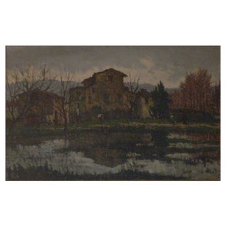 Giuseppe Comparini, The Pond, 1966, Oil on Canvas For Sale