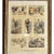 Antique early 20th-century French color lithograph print titled "La Vie à Bord Pendant La Guerre" (Life Onboard During the...
