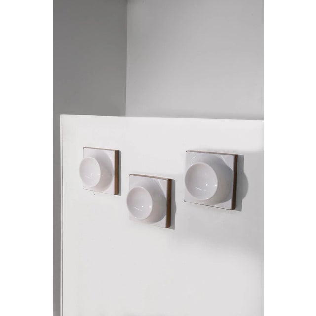 Italian Space Age Brass Wall Sconces, 1970s, Set of 3 For Sale - Image 10 of 10