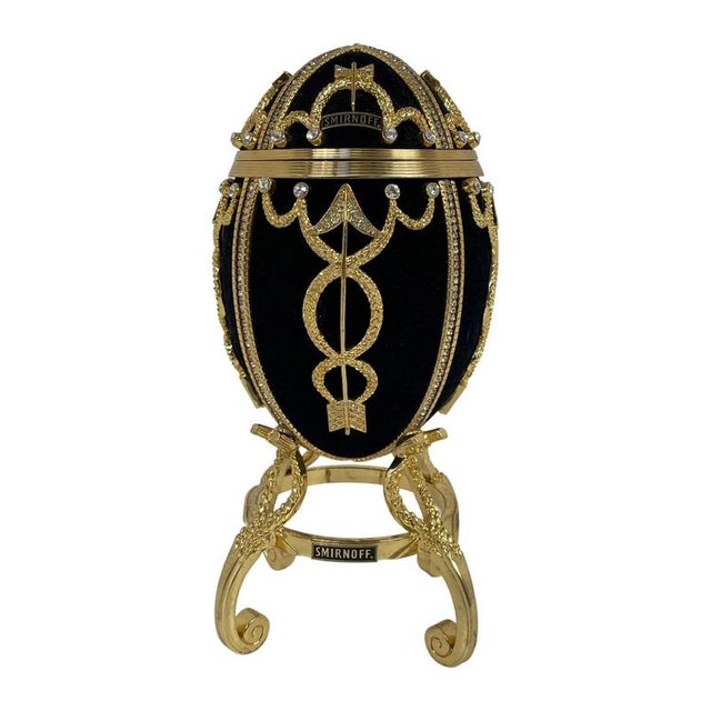 Made in the style of Faberge, this egg shaped ornament that will look amazing in any given interior or bar. It can be used...
