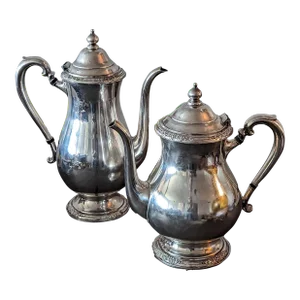 70's International Sillver Shapely Tea and Coffee Set- 2 Pieces