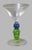 Art Deco Vintage Richard Jolley Figural Bombay Sapphire Gin Martini Glass For Sale - Image 3 of 6