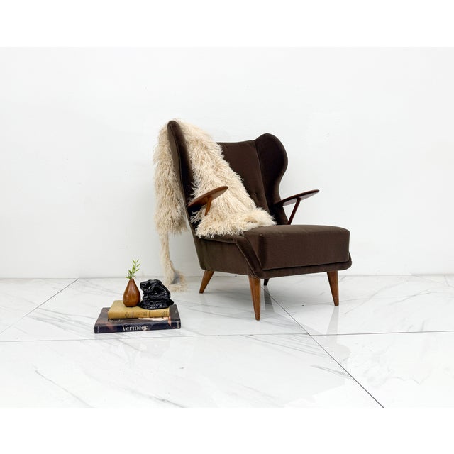 Model Vp 37 Oak and Teak Lounge Chair by Georg Thams, Denmark 1950's For Sale - Image 13 of 13