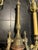 Brass Antique Brass and Marble Candelabra Table Lamp. French Louie XVI Style. For Sale - Image 8 of 12