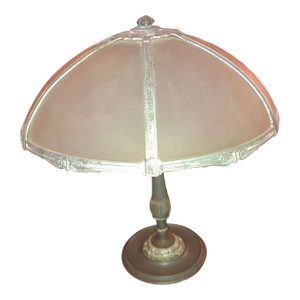 1910-20 Arts and Crafts Slag Glass Table Lamp