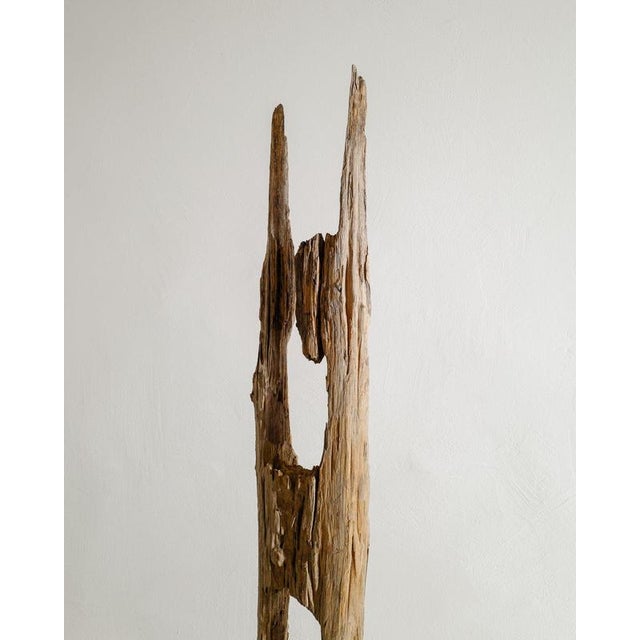 Brutalist Floor Totem Sculpture, 1990s, Driftwood For Sale - Image 4 of 7