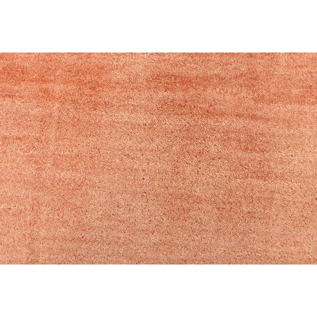 Gabbeh Rug 2’5” X 4’5” Orange Wool Contemporary Hand-Knotted Carpet For Sale - Image 9 of 13