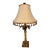 2001 Maitland-Smith ‘Asian Dynasty’ Brass Palm Tree Table Lamp With Tassel Shade For Sale