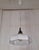 Vintage Ceiling Lamp with White Segmented Metal Shade on Brass Mount, 1990s For Sale - Image 6 of 7