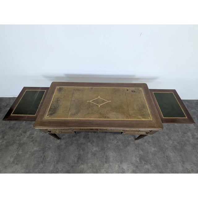Late 19th Century Louis XVI Flat Desk in Mahogany For Sale - Image 3 of 9