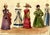 Paint Set of Six Original Watercolor and Ink Depictions of 18th- And 19th-Century European Fashions For Sale - Image 7 of 13