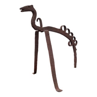 Hand Forged Iron Animal Sculpture From the Early 20th Century For Sale