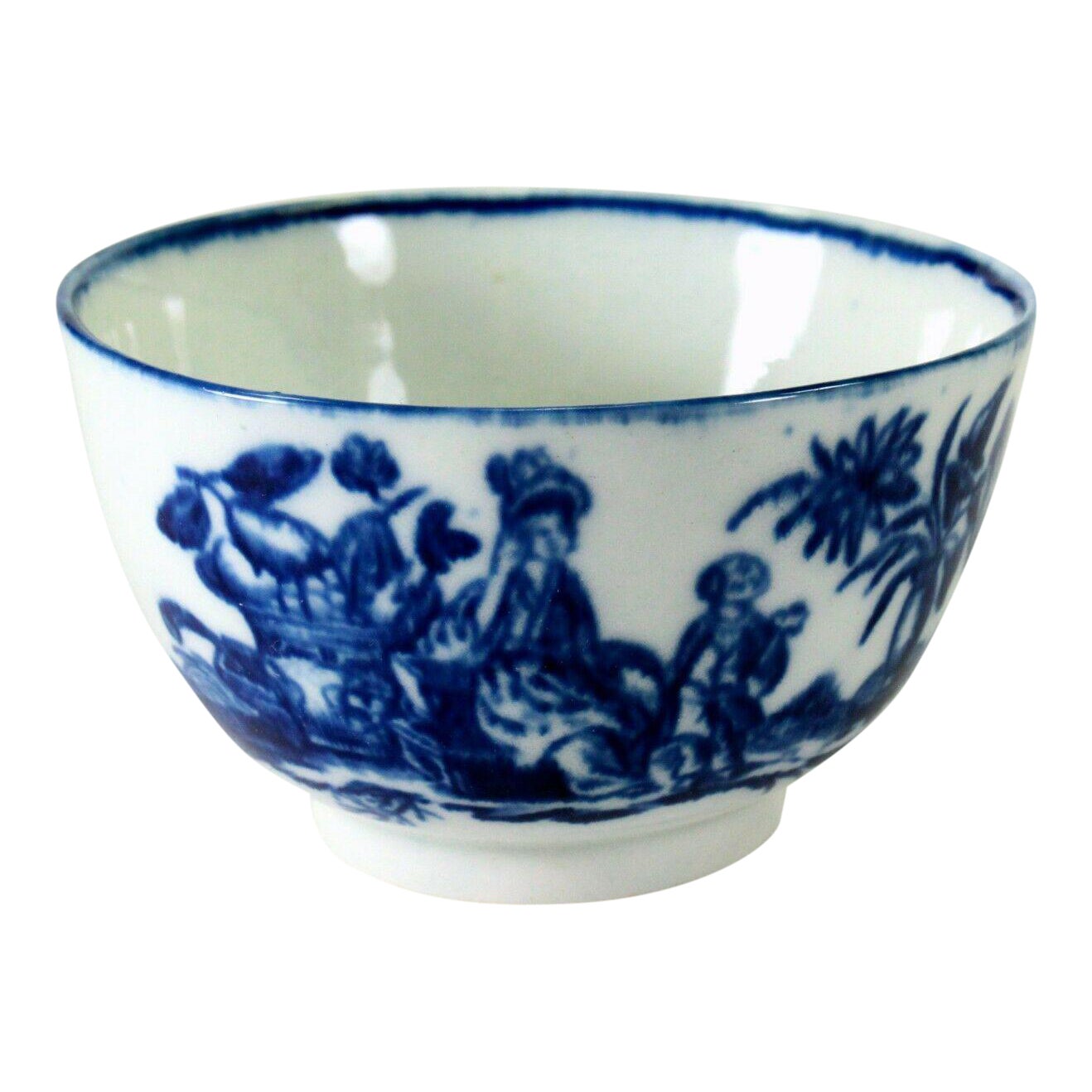 18th Century Dr. Wall Worcester Chinoiserie Mother & Child Blue & White